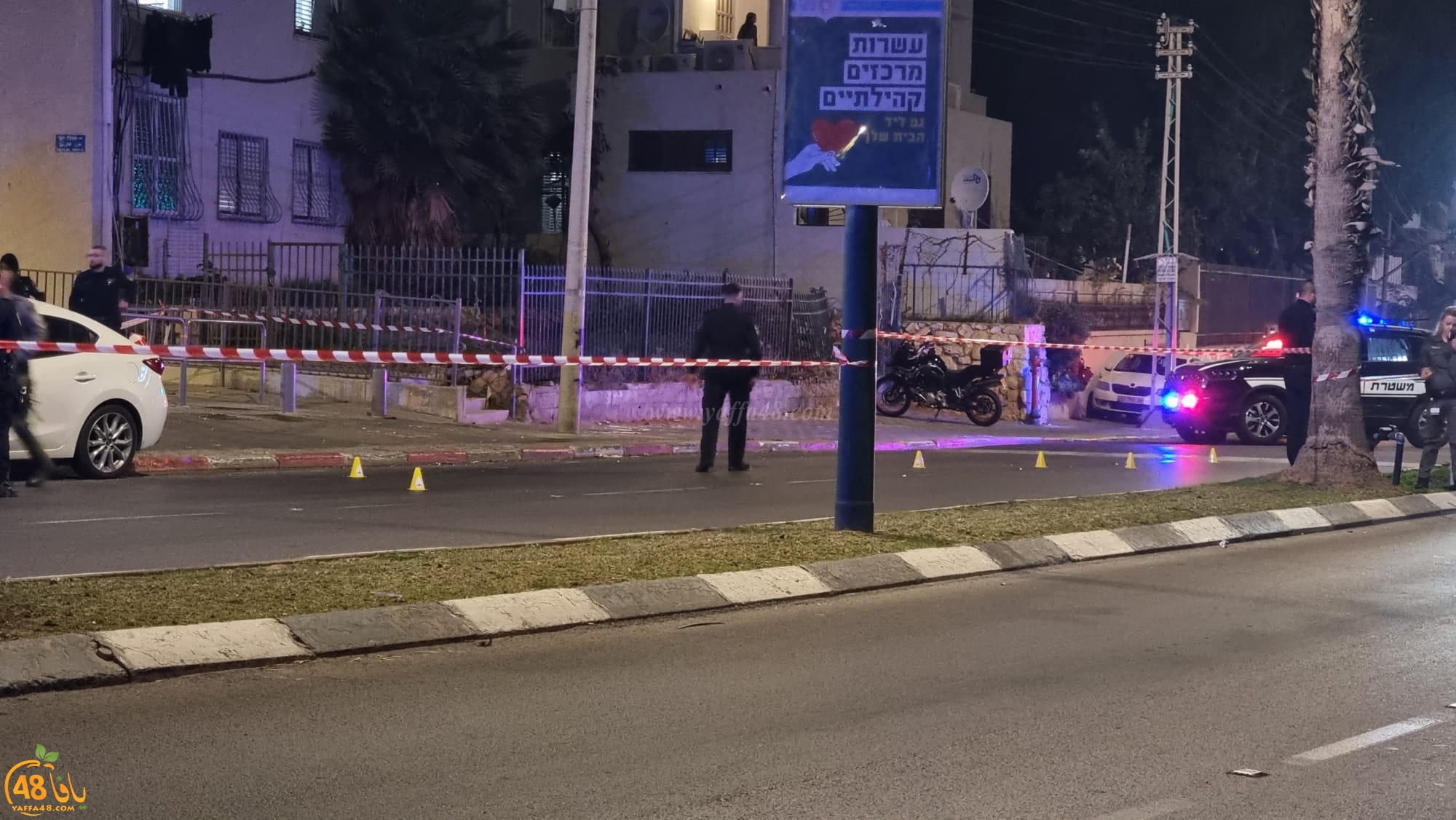 يافا: اغلاق مقطع من شارع ييفت الرئيسي بعد حادثة اطلاق نار